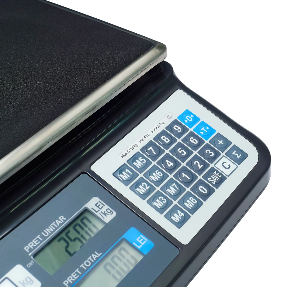 Cântar comercial CAS PR2N-30CU, 15/30 kg cu display client, 5/10g, verificat metrologic, USB, RS232 - Image 5