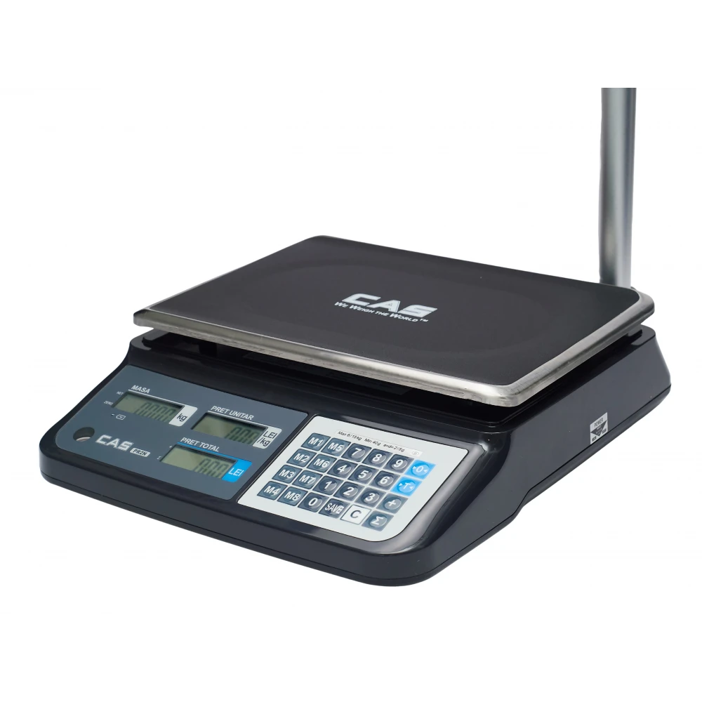 Cântar comercial CAS PR2N-30CU, 15/30 kg cu display client, 5/10g, verificat metrologic, USB, RS232 - Image 8