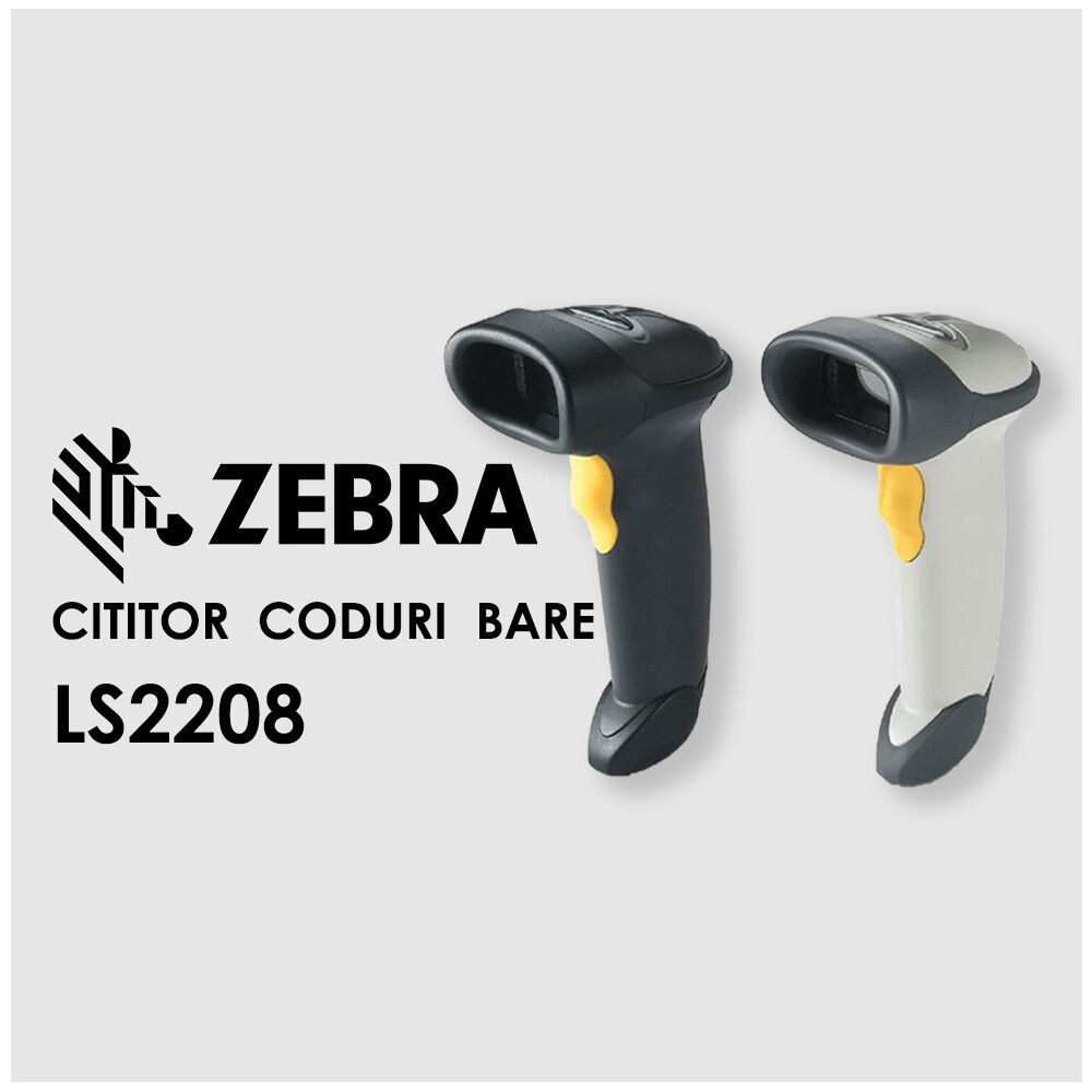 Cititor cod bare Motorola Symbol LS2208 1D Laser - Kit USB - NEGRU - Image 2